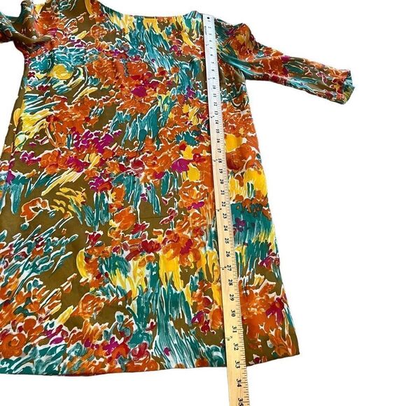 Zara Colorful Floral Dress with 3/4 Sleeves. Lightweight! Sz M. Great Condition - Picture 12 of 12